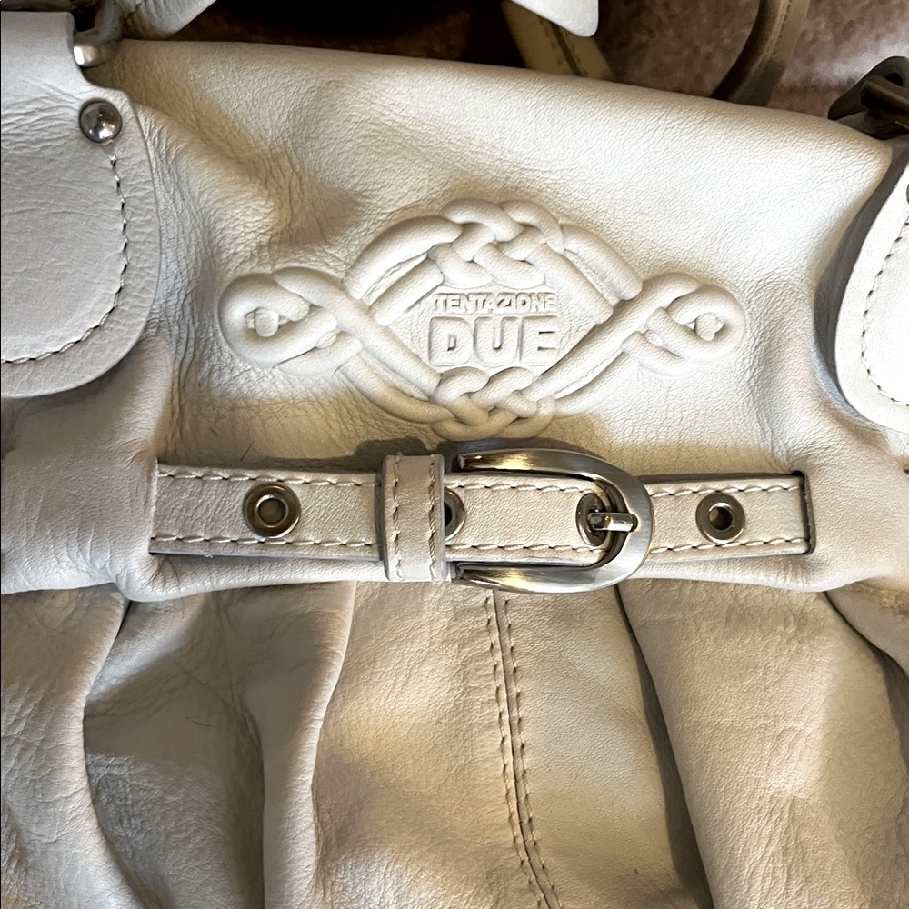 EUC~Tentazione Due Shoulder Bag, Buttery Soft, 100% GENUINE Full Grain LEATHER - Picture 13 of 13